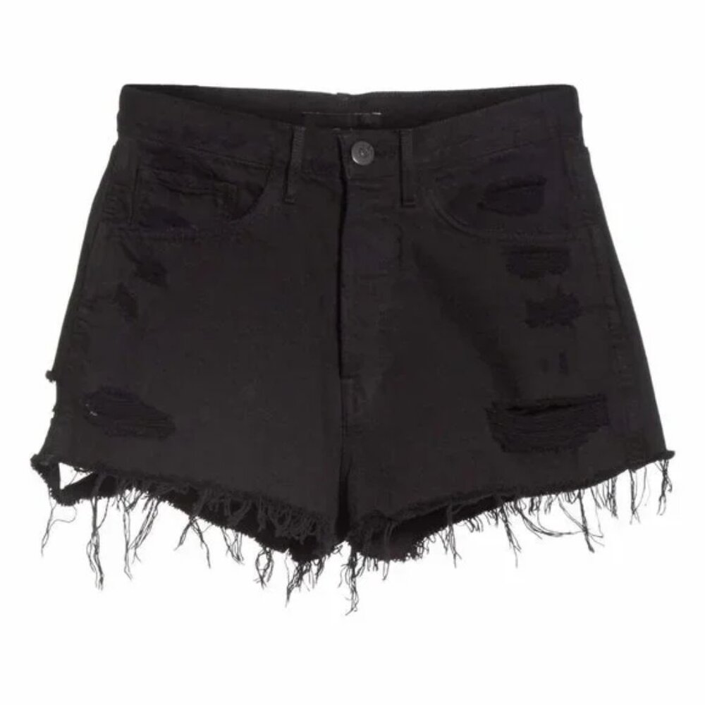 3X1 NYC Carter Ripped High Waist Denim Shorts